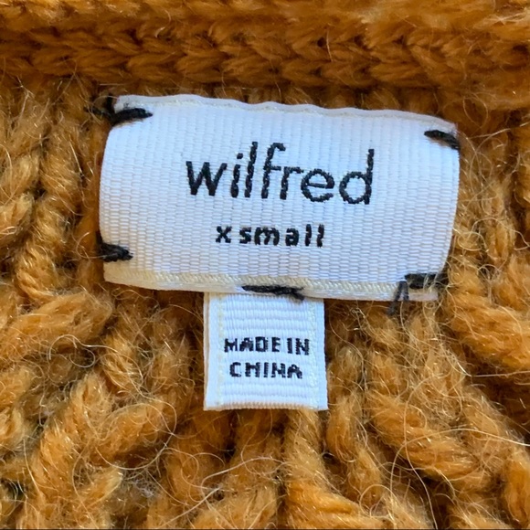 Wilfred Orange Cable Knit Alpaca/wool Blend Sweater Size  XS - Picture 3 of 7